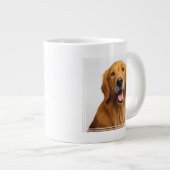 Goldenes Retriever-Lächeln Jumbo-Tasse (Vorderseite Rechts)