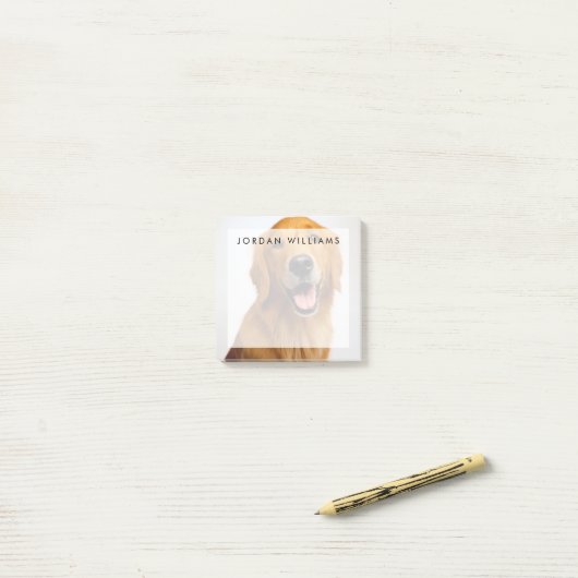 Goldenes Retriever-Lächeln Post-it Klebezettel (Auf Schreibtisch)