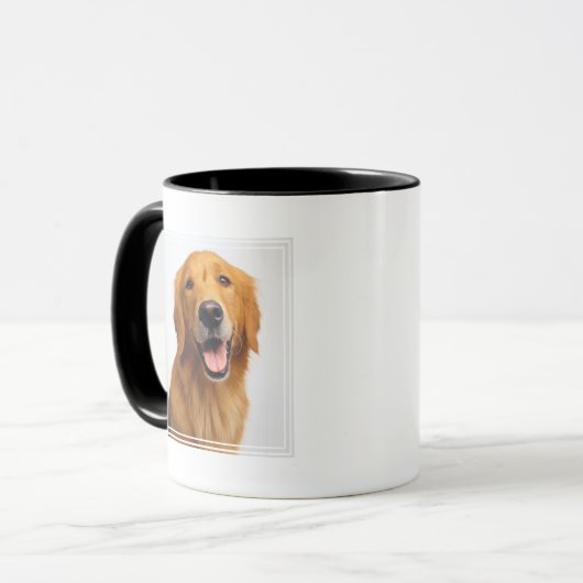 Goldenes Retriever-Lächeln Tasse (Vorderseite Links)