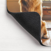 Goldenes Retriever Portrait Auf Leinwand Mousepad (Ecke)