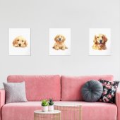 Goldenes Retriever Poster, Goldene Retriever Kunst Bilderwand Sets (Wohnzimmer)