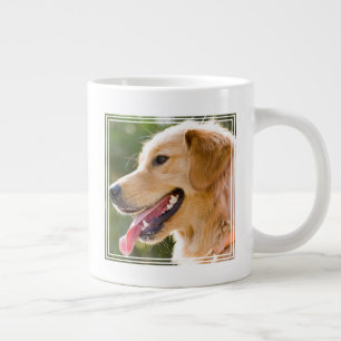 Goldenes Retriever-Profil mit Zunge-Out Jumbo-Tasse