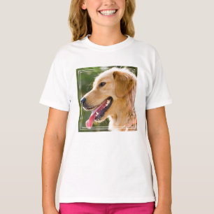 Goldenes Retriever-Profil mit Zunge-Out T-Shirt