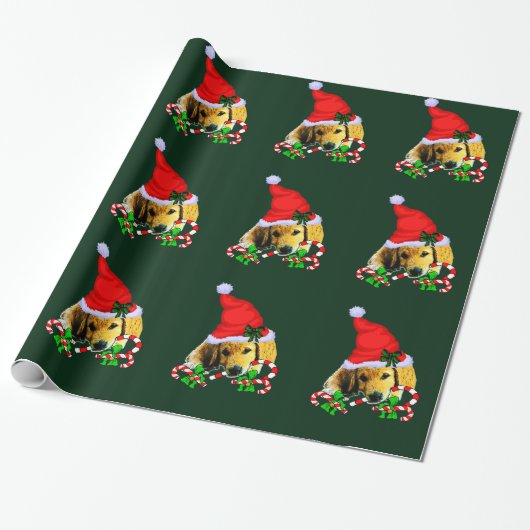 Goldenes Retriever Puppy Wrapping Paper Geschenkpapier (Ungerollt)