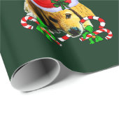 Goldenes Retriever Puppy Wrapping Paper Geschenkpapier (Rolleneckpunkt)