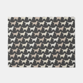 Goldenes Retriever-Silhouetten-Muster | Niedliche  Fußmatte