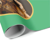 Goldenes Retriever-Umschlagpapier Geschenkpapier (Rolleneckpunkt)