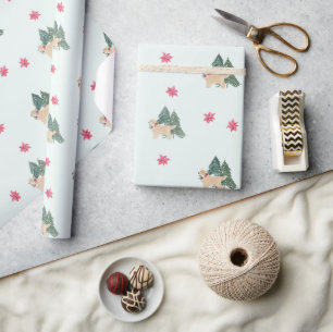 Goldenes Retriever-Umschlagpapier Geschenkpapier