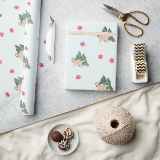 Goldenes Retriever-Umschlagpapier Geschenkpapier (Kunsthandwerk)