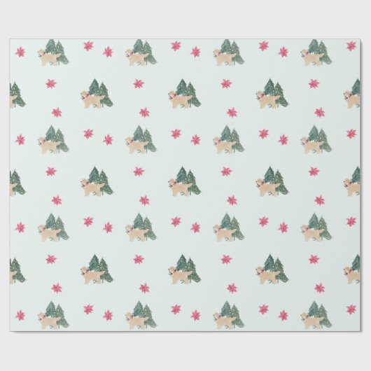 Goldenes Retriever-Umschlagpapier Geschenkpapier (Flach)