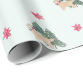 Goldenes Retriever-Umschlagpapier Geschenkpapier (Rolleneckpunkt)