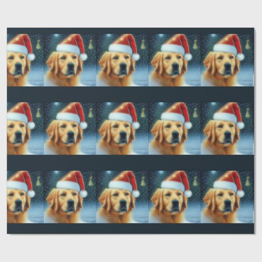 Goldenes Retriever-Umschlagpapier Geschenkpapier (Flach)