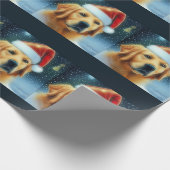 Goldenes Retriever-Umschlagpapier Geschenkpapier (Ecke)
