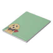 Goldenes Retriever und kleine Rose Notepad Notizblock (Rotiert)