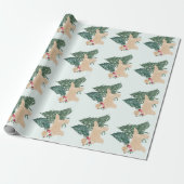 Goldenes Retriever-Weihnachtswrapping Geschenkpapier (Ungerollt)