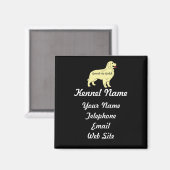 Goldenes Retriever Züchtermagnet Magnet (Vorderseite/Rückseite)