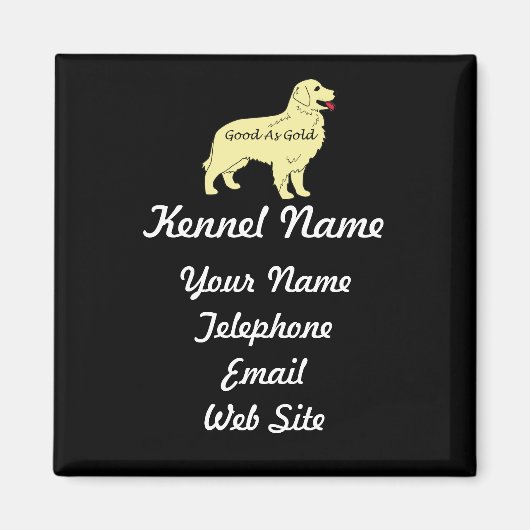 Goldenes Retriever Züchtermagnet Magnet (Vorne)