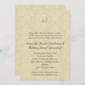 Goldenes Rings Cross, Christliche Hochzeitseinladu Einladung (Vorne/Hinten)