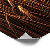 Goldenes Rollfeld bei Sonnenuntergang mit atembera Poster (Ecke)