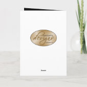 Goldenes RomanceArt DecoThank Sie Anmerkungs-Karte Dankeskarte (Rückseite)