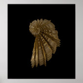 Goldenes Romantik-Seashell-Poster Poster (Vorne)