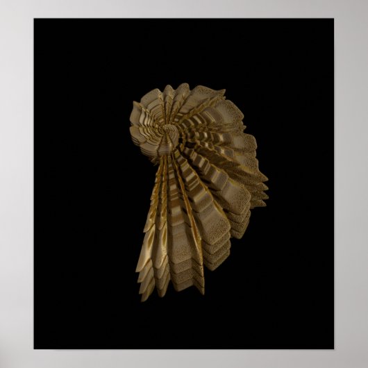 Goldenes Romantik-Seashell-Poster Poster (Vorne)