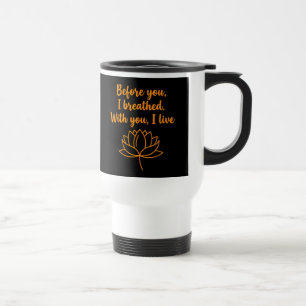 Goldenes romantisches Zitat-Geschenk für Seelenver Reisebecher