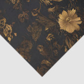 Goldenes Rooster im Blumengarten Seidenpapier (Detail)
