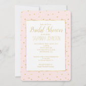 Goldenes Rosa Brautparty Einladung (Vorderseite)