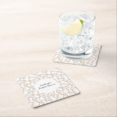 Goldenes Rosa Glam Pearls Brautparty Rechteckiger Pappuntersetzer (Vor Ort)