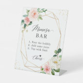 Goldenes Rosa Mimosa Bar Sockelschild (Vorderseite)