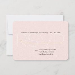 Goldenes Rosa UAWG RSVP Karte