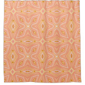 Goldenes Rosa Zigzag Geometrisches Fliesenmuster Duschvorhang (Vorderseite)