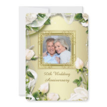 Goldenes Rose Foto 50. Hochzeitsjubiläum Party