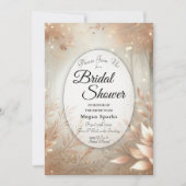 Goldenes Rosewood Bezauberndes Brautparty Einladung (Vorderseite)