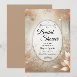 Goldenes Rosewood Bezauberndes Brautparty Einladung