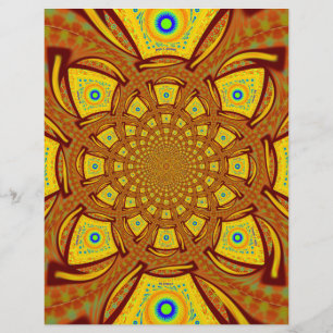 Goldenes rotes afrikanisches Mandala traditionelle