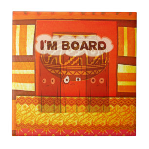 Goldenes rotes afrikanisches traditionelles Farbdr Fliese