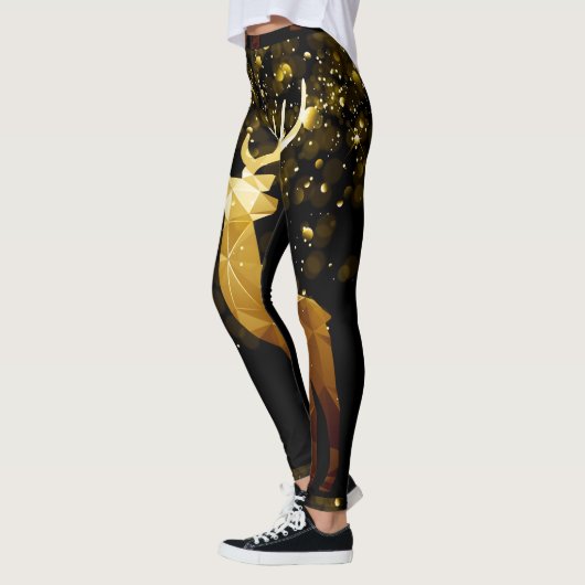 GOLDENES ROTWILD-SCHWARZES LEGGINGS (Links)