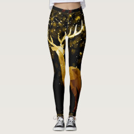 GOLDENES ROTWILD-SCHWARZES LEGGINGS