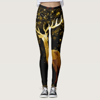 GOLDENES ROTWILD-SCHWARZES LEGGINGS