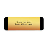 Goldenes Rücksende-Adressetikett (Vorne)