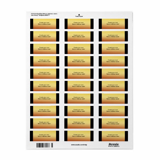 Goldenes Rücksende-Adressetikett (Vorne)