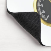 Goldenes Rundthermometer Mousepad (Ecke)