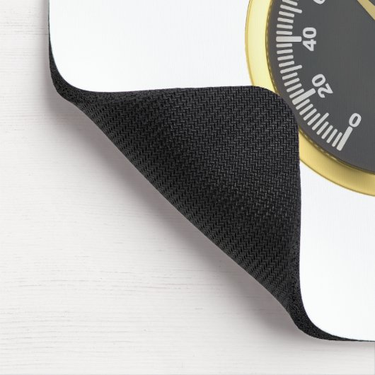 Goldenes Rundthermometer Mousepad (Ecke)