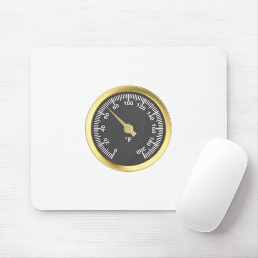 Goldenes Rundthermometer Mousepad (Mit Mouse)