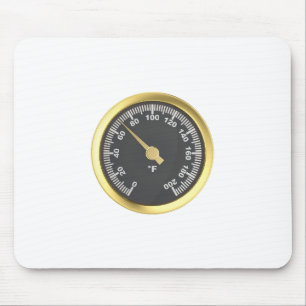 Goldenes Rundthermometer Mousepad