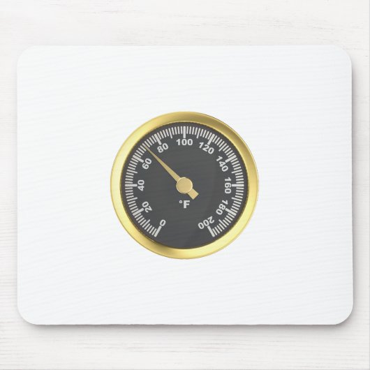 Goldenes Rundthermometer Mousepad (Vorne)