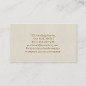 Goldenes Saatgut im Lotus Business Card Visitenkarte (Rückseite)