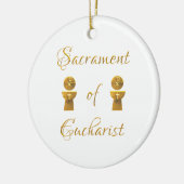 Goldenes Sacrament von Eucharist Host and Chalice Keramik Ornament (Links)